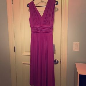 Fuschia Pleated Dress